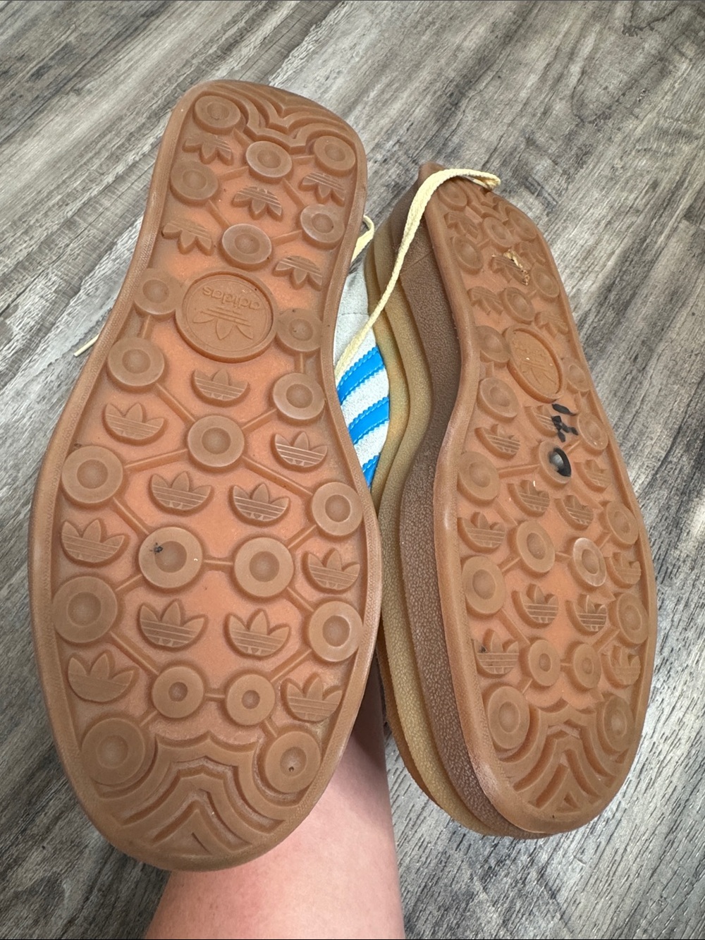 Adidas Gazelle Bold Sneakers Almost Blue Yellow Size 7 - Picture 7 of 10
